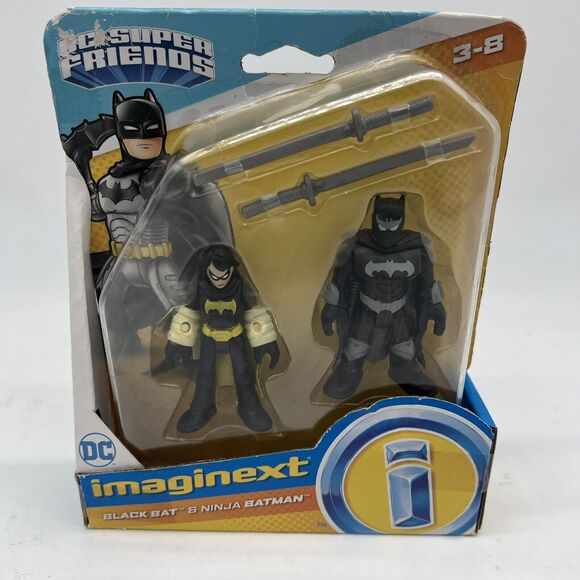 Fisher Price Imaginext DC Super Friends Black Bat & Ninja Batman Set NEW - Picture 1 of 8